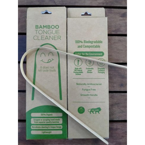 हस्तनिर्मित बांस जीभ क्लीनर