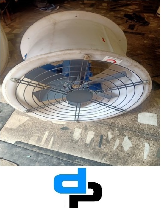 500 Mm Frp Axial Flow Fan - 1 Hp, 220-240 V Ac , Durable Acid Proof Design For Industrial Applications