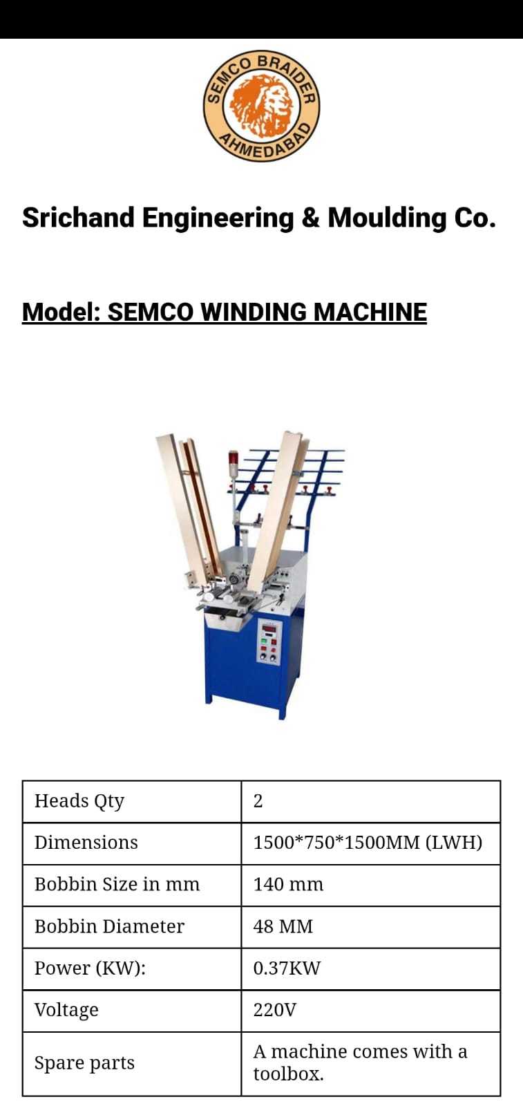 Automatic Bobbin Winder