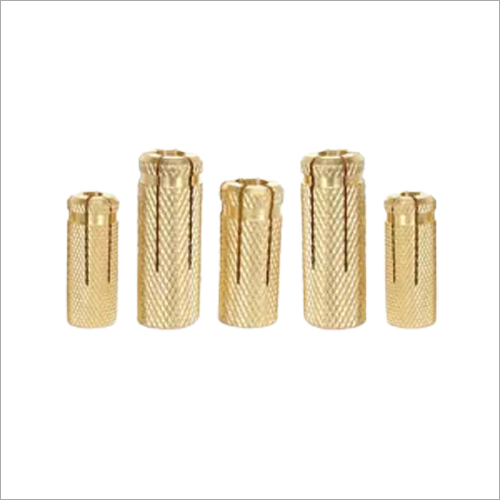 Brass Drop In Anchor - Brass Material, Available in Multiple Diameters (mm), Golden Color | Ideal for Industrial Use