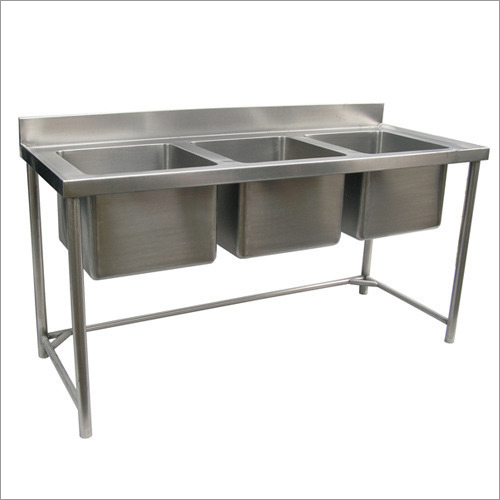 SS Three Sink Unit