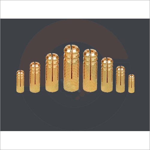 Drop In Anchor - Brass, Various Diameters (Mm) , Golden Finish | Industrial Drop In Anchor For Robust Anchoring Solutions