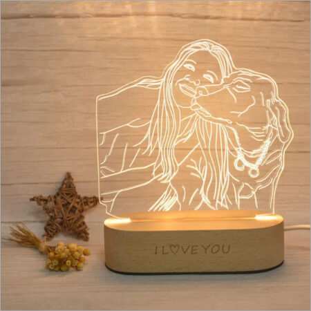 Personalized Photo 3rd Acrylic Lamp - High-quality Acrylic, Custom Size | Electric Power Source, Customizable Design For Decorative Elegance