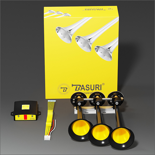 मेटल बासुरी एयरहॉर्न 3 ट्रम्पेट 16 टोन