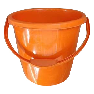 Plastic Bucket - Rigid Plastic, Various Sizes, Vibrant Orange Color | Sturdy Handle for Easy Portability, Warranty Included