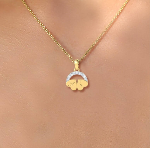 Real Diamond Kids Pendant Diamond Carat Weight: 0.09 Carat