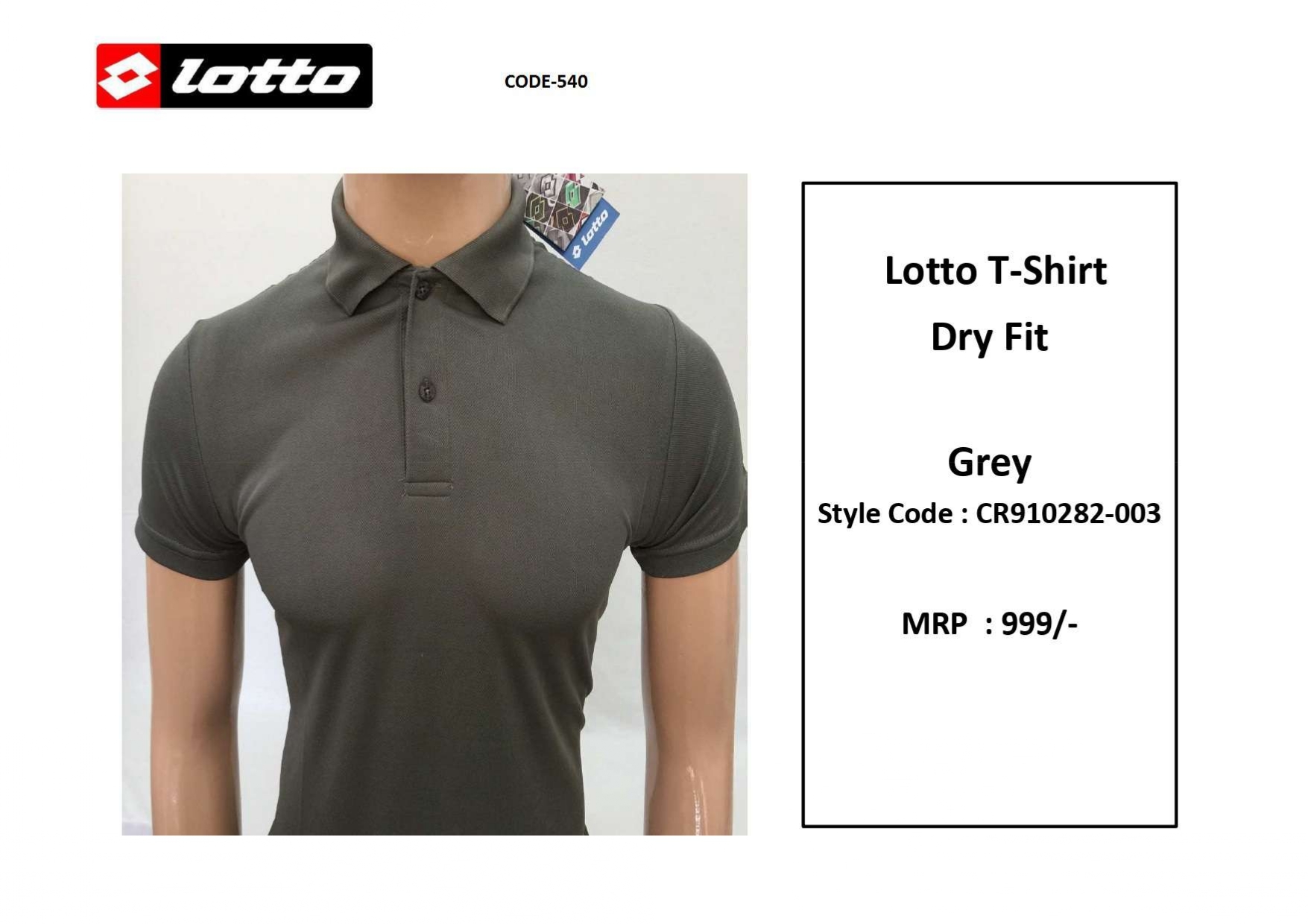 Sky Blue Lotto Dryfit  T - Shirt