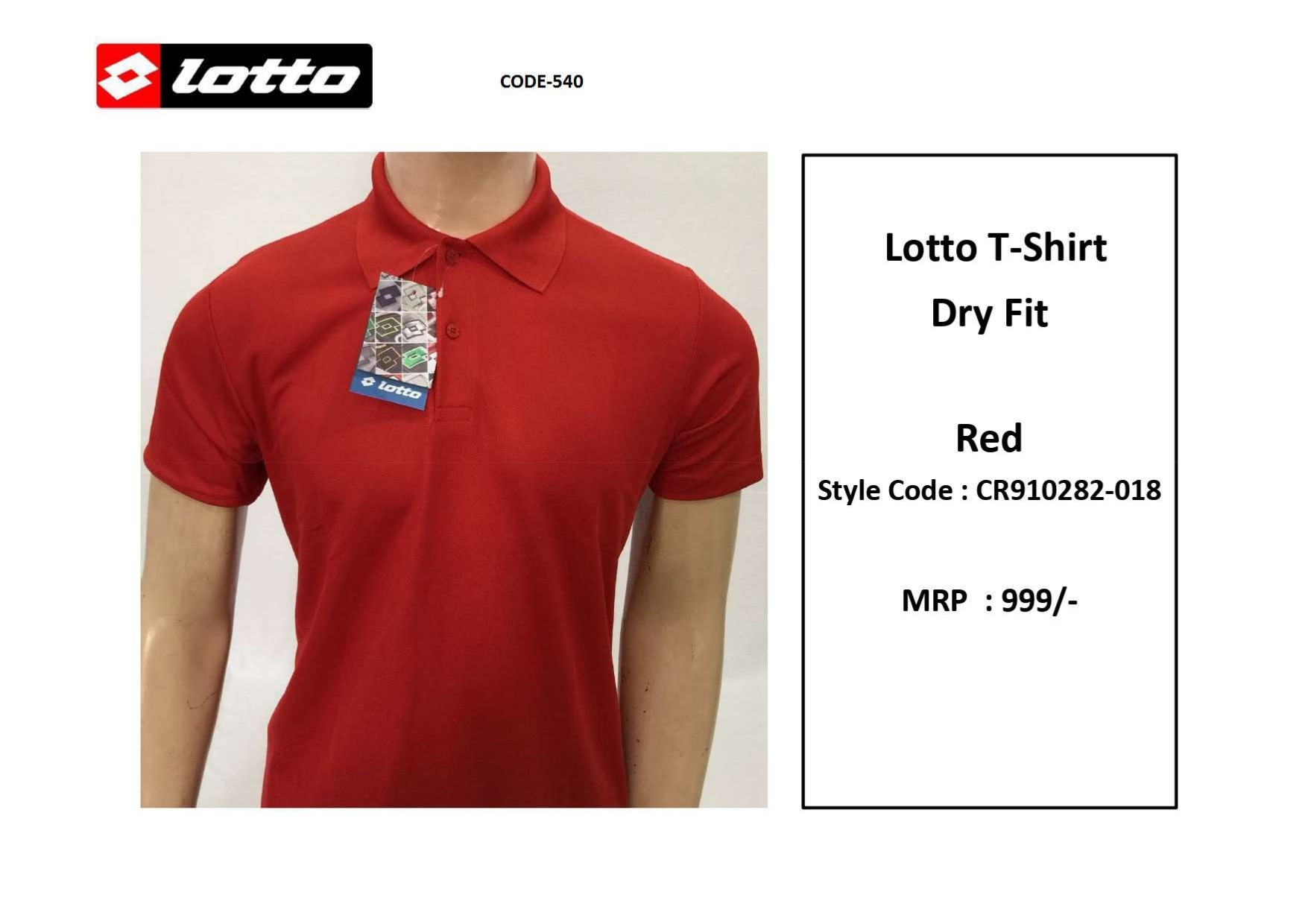 Sky Blue Lotto Dryfit  T - Shirt