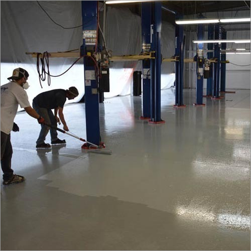 Epoxy Flooring - Epoxy Resin, 1-3 mm Thickness, Gray Color | Hardness: 70 Shore D, Compressive Strength: 60 MPa, VOC Content: <50 g/L