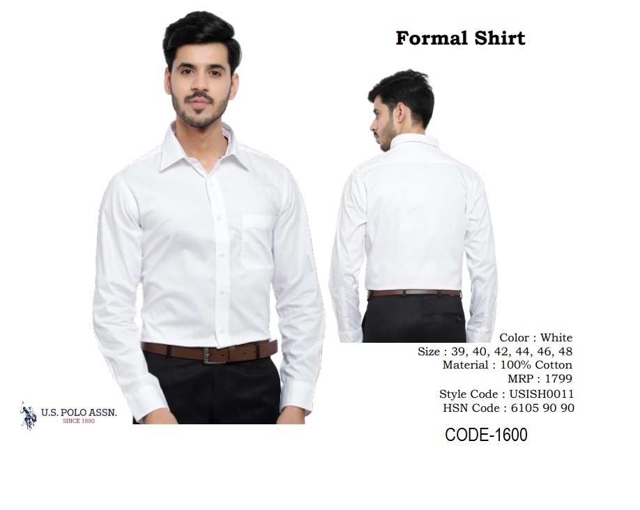 U.s Polo Shirts - Cotton Blend, Customized Size | Plain Design, Long Sleeves For Men