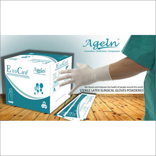 Latex Examination Gloves - Size 7 Inches, White Color, Plain Pattern | Sterile, Waterproof, Unisex Usage