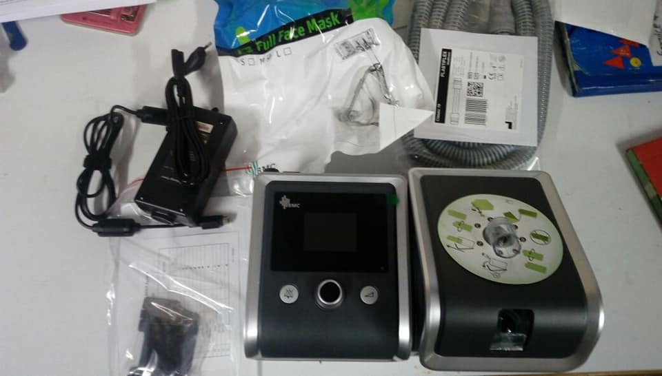 Bipap Machine - Metal, Dimensions: 156mm X 248mm X 108mm | Portable, Auto-adjusting Pressure, Epr & Auto-leak Compensation, 3.5" Tft Display, 20+ Hours Data Logging