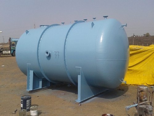 MS Storage Tank - Mild Steel, 1kl to 75kl Capacity, Blue Painted Finish | Corrosion Resistant, High Capacity, Durable, Easy Maintenance, Customizable