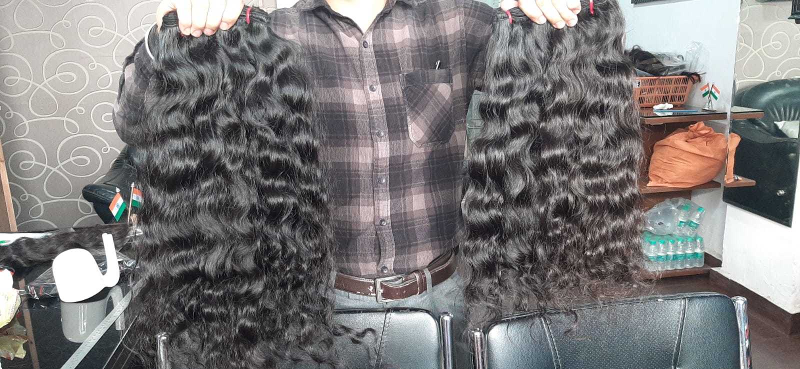 Machine Weft Curly Hair - Color: Black