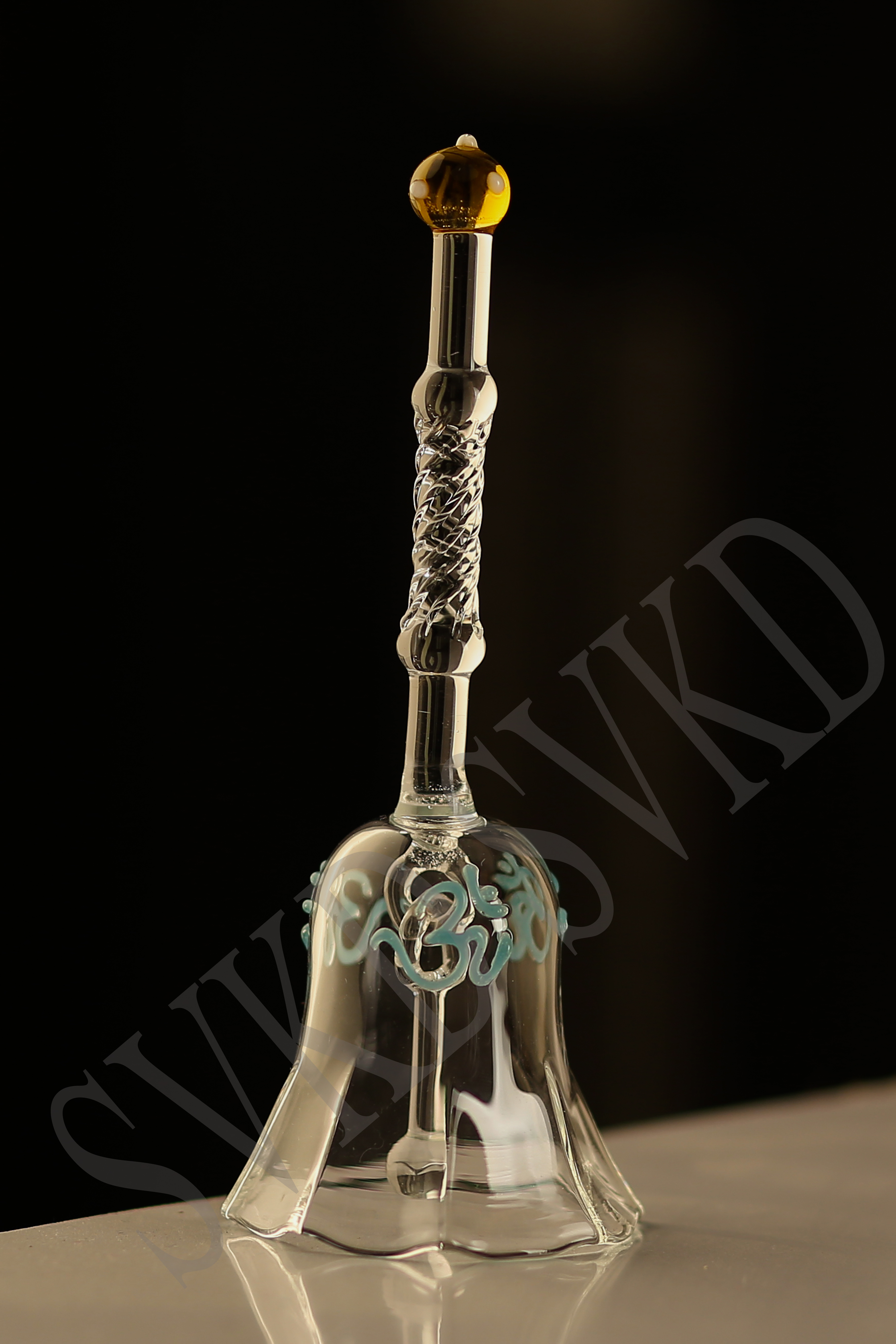 Glass Bell - 12'''' Height, 5'''' Width, Transparent Color | Medium Solid Pooja Article For Festive Use