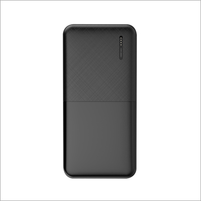 Mobile Power Bank - 10000 mAh, 9.5 x 6.5 x 1.5 cm | Black ABS Plastic, Portable Charging Solution for Electronics