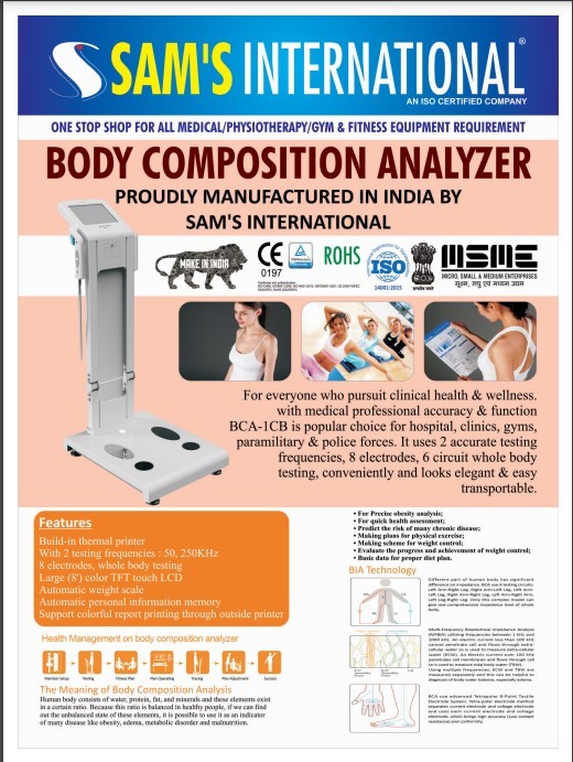 Body Composition Analyzer - Advanced Technology With 50 & 250 Khz Frequencies | Ideal For Medical & Fitness Applications, First Time In India