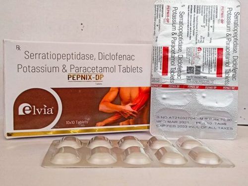 Serratiopeptidase 10 Mg Diclofenac Potassium 50 Mg Paracetamol 325 Mg Tablet