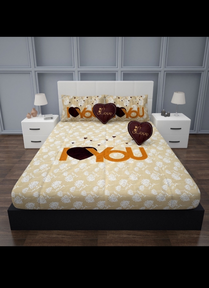 Embroidered Bed - 100% Cotton, Printed Pattern In Various Colors | Elegant Design For Luxurious Comfort