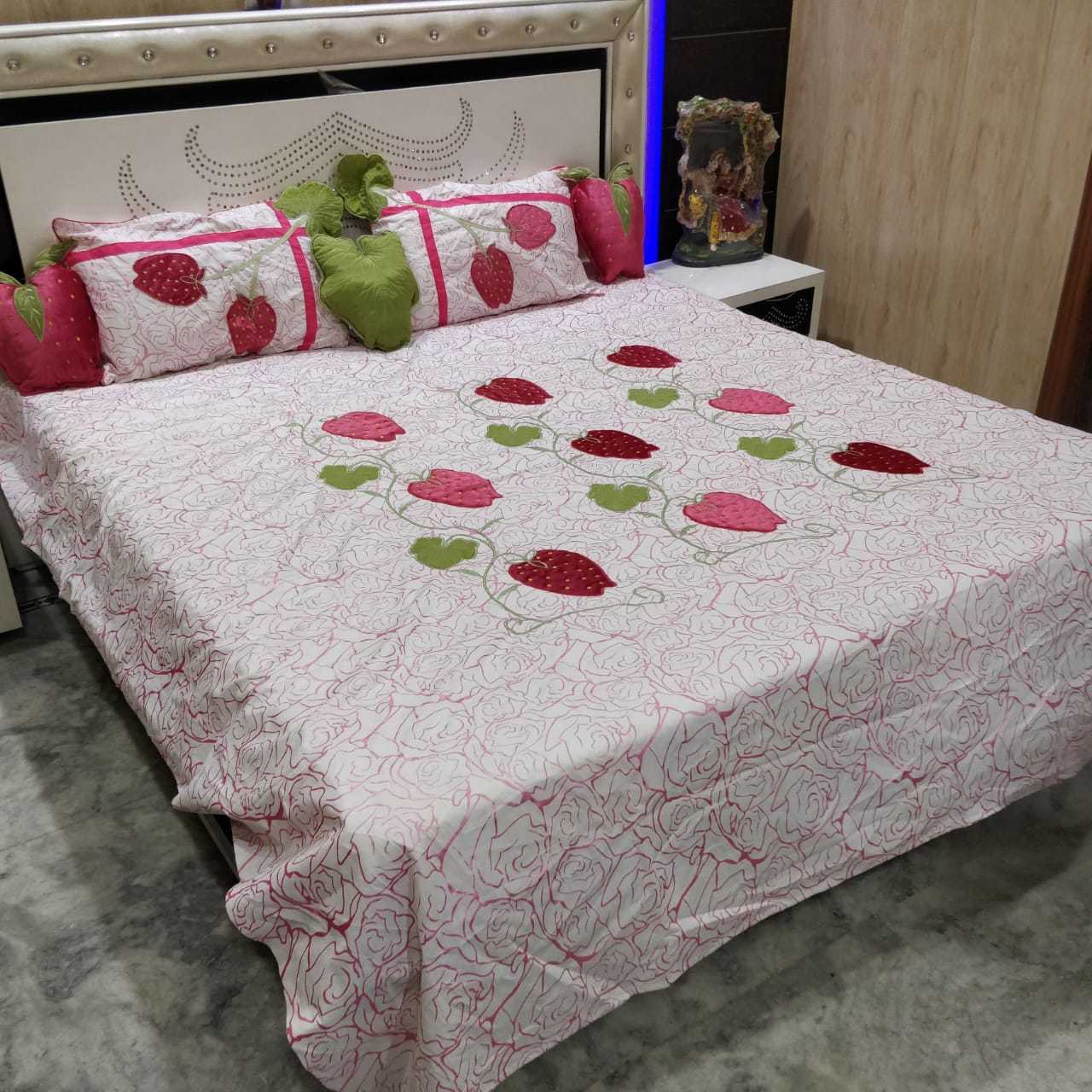 Embroidered Bed - 100% Cotton, Printed Patterns In Various Colors | Unique Style With Versatile Design