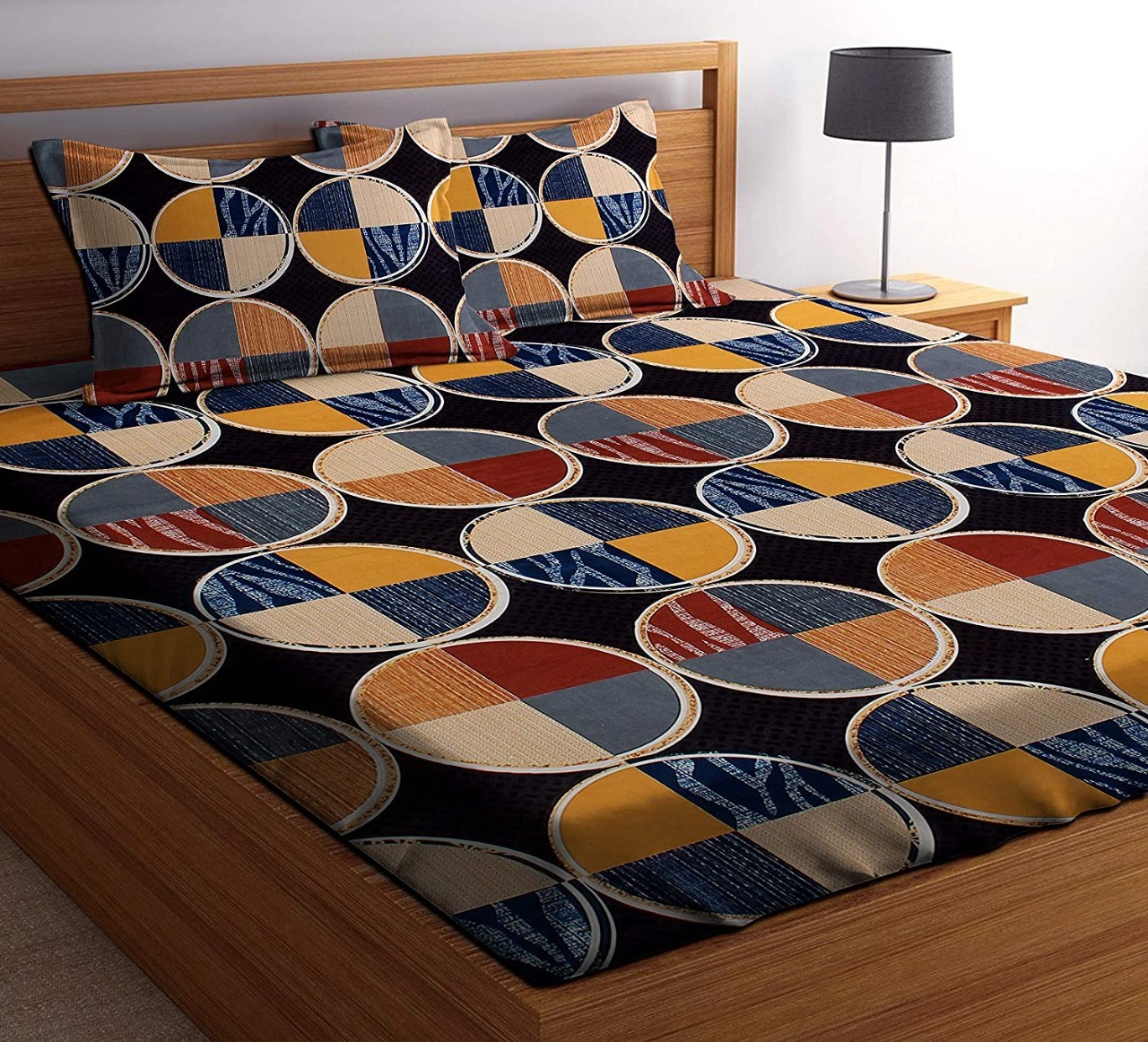 Fitted Bed Sheet - 100% Cotton, Printed Design | Perfect For Sleep Comfort