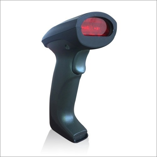 Wireless Barcode Scanner - Ergonomic Handheld Design, Compact Size, Lightweight Black Plastic, Semi-Automatic Scanning Capability, Wireless Connectivity, Rechargeable Battery