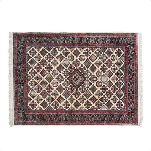 वॉशेबल 11-55 जोशेगन आइवरी-ग्रीन हैंड नॉटेड कार्पेट्स