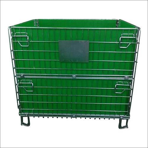Wire Mesh Pallet Cage With Plastic Inside Sheet - Feature: Durable