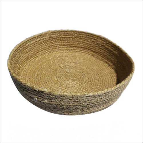 Multicolor Straw Braided Basket