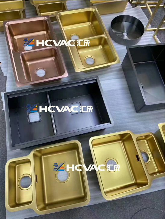 Silver Hcvac Brass Zinc Alloy Faucet Tap Chrome Gold Plating Machine Pvd Coating Equipment