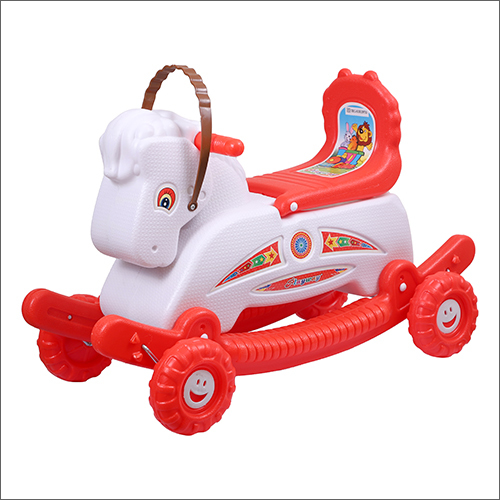 Kids  Rock And Ride White Red Mongolian Toy Horse Age Group: 3-4 Yrs