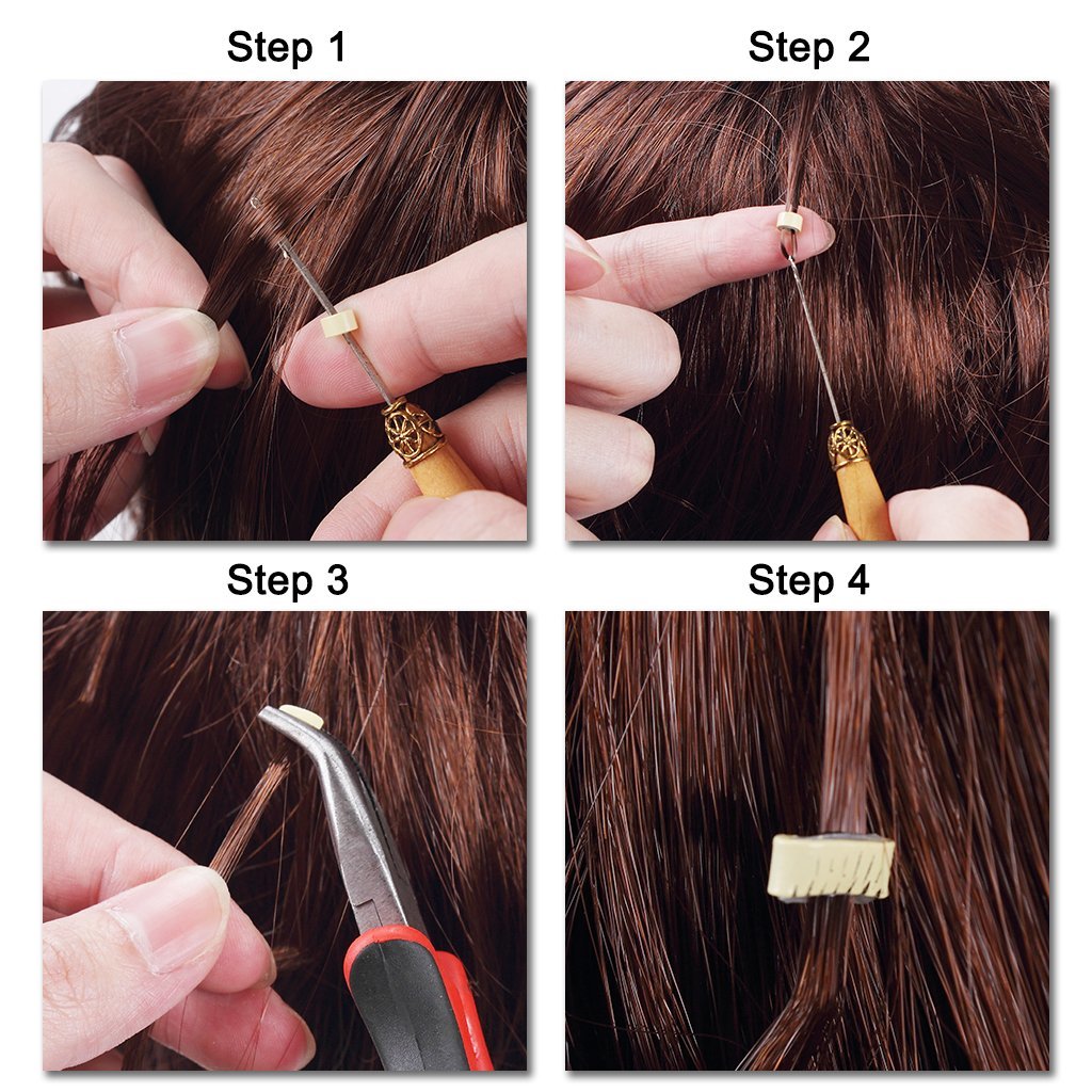 Hair Extension Product Kit - Remi, Semi, Synthetic Materials | Perm, Set, Straighten Hair With Complete Application Tools