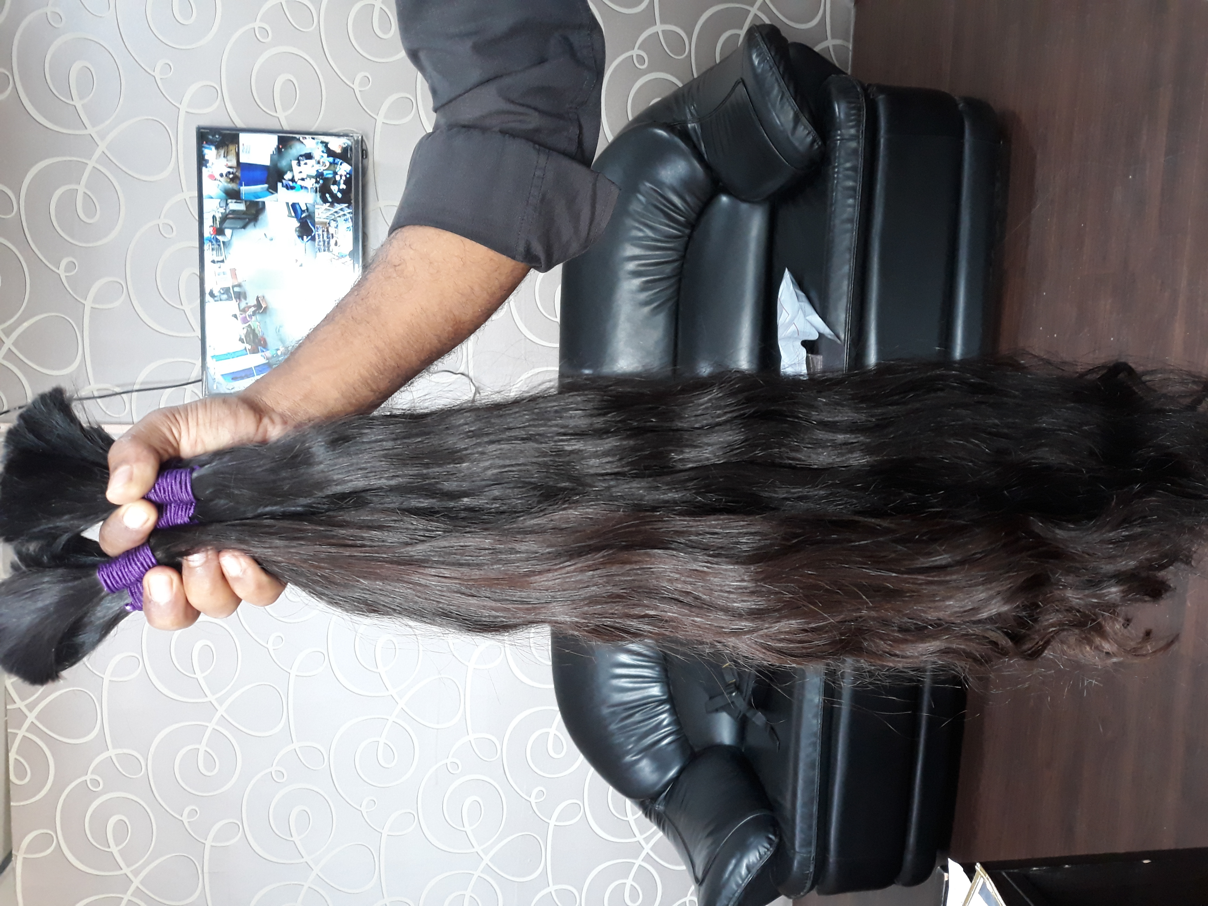 Single Donar Straight Hair - Color: Black