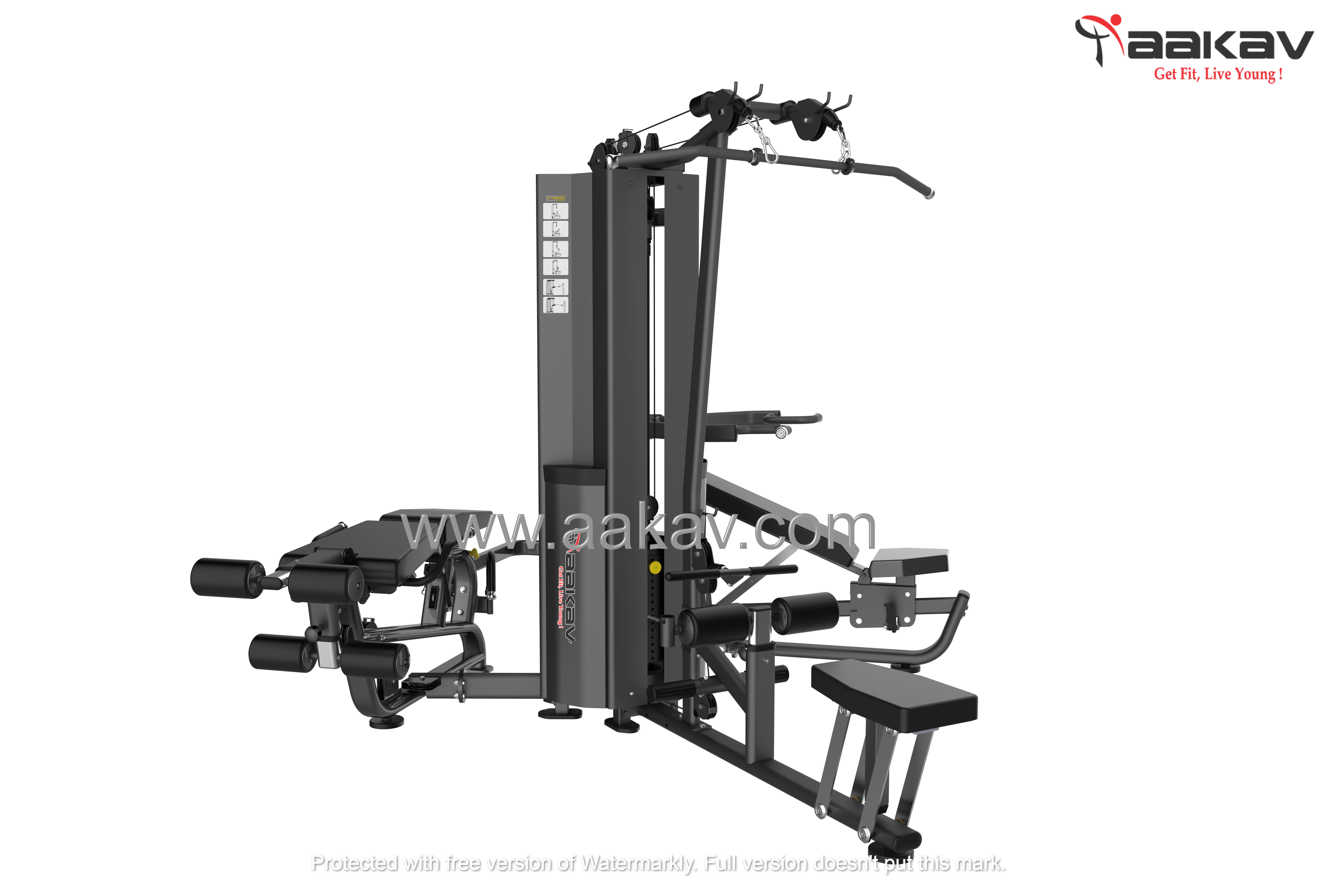 Multi Gym - Durable Steel Frame, Compact Design , Versatile Exercise Options For Strength Training And Cardio