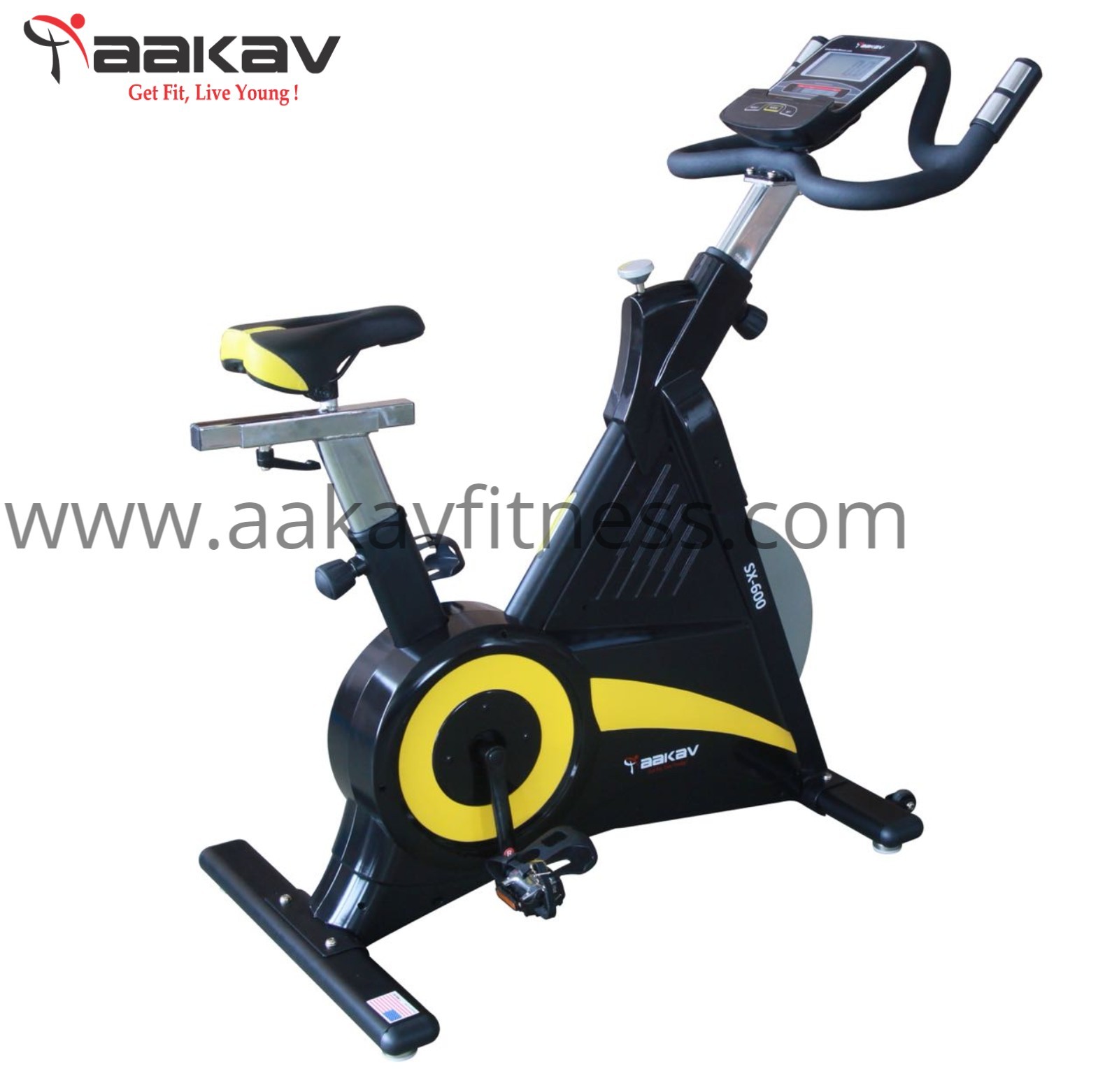 Spin Bike - Durable Steel Frame, Adjustable Resistance Levels , Ergonomic Design For Maximum Comfort And Performance