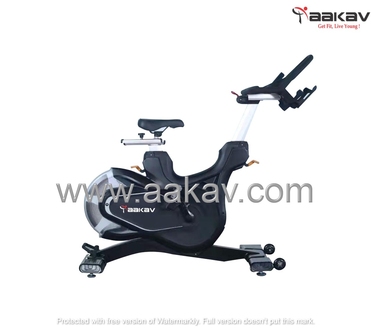 Spin Bike - Durable Steel Frame, Adjustable Resistance Levels , Ergonomic Design For Maximum Comfort And Performance