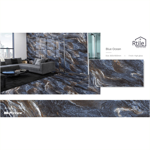 Non-Slip Blue Ocean Floor & Wall Tiles