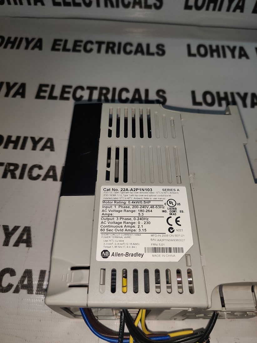 Allen Bradley 22a-a2p6n103 Power Flex 4 Ac Drive