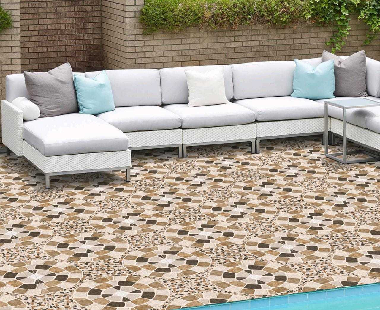 Punch Series - Ceramic Tiles 300x300 / 400x400 Mm | Multi Colour, Acid-resistant, Antibacterial, Non-slip, Stain Resistant, Rugged Design, Matt Finish, 12 Mm Thickness