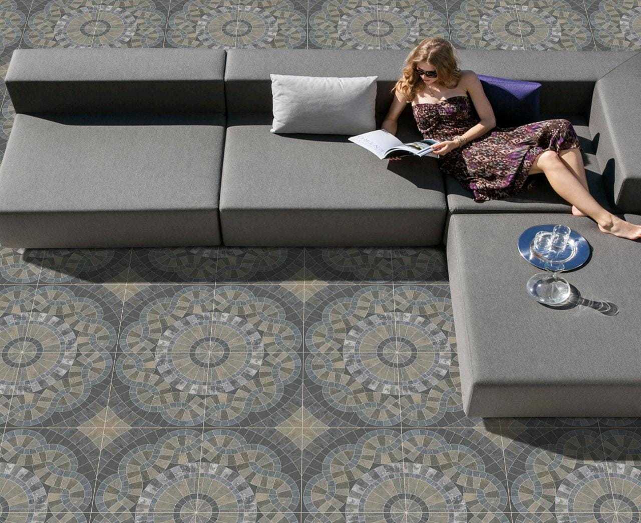 Punch Series - Ceramic Tiles 300x300 / 400x400 Mm | Multi Colour, Acid-resistant, Antibacterial, Non-slip, Stain Resistant, Rugged Design, Matt Finish, 12 Mm Thickness