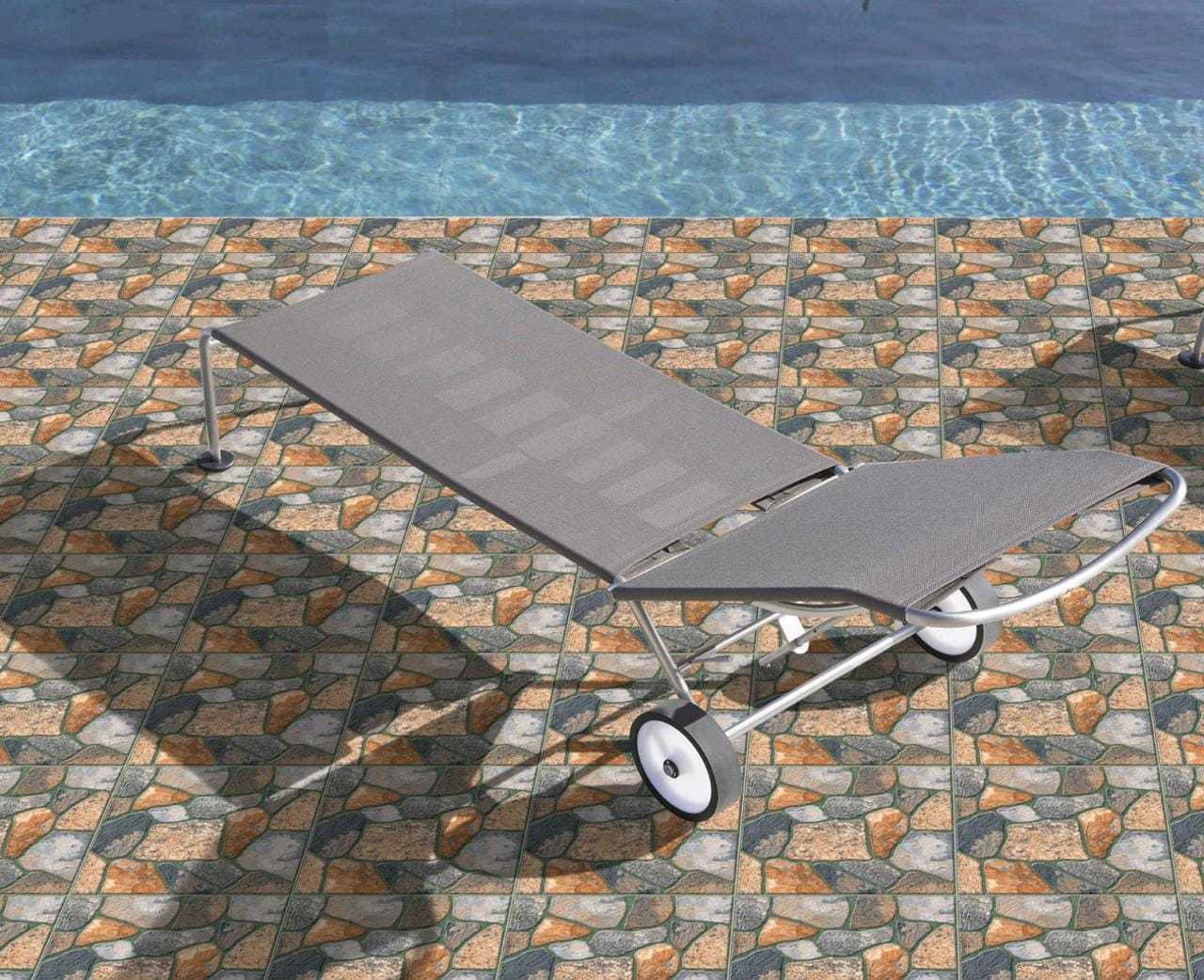 Grass Series - Ceramic Floor Tiles 300x300 / 400x400 Mm, Multicolor | Acid-resistant, Antibacterial, Non-slip, Rustic Design, Matt Finish, 12mm Thickness
