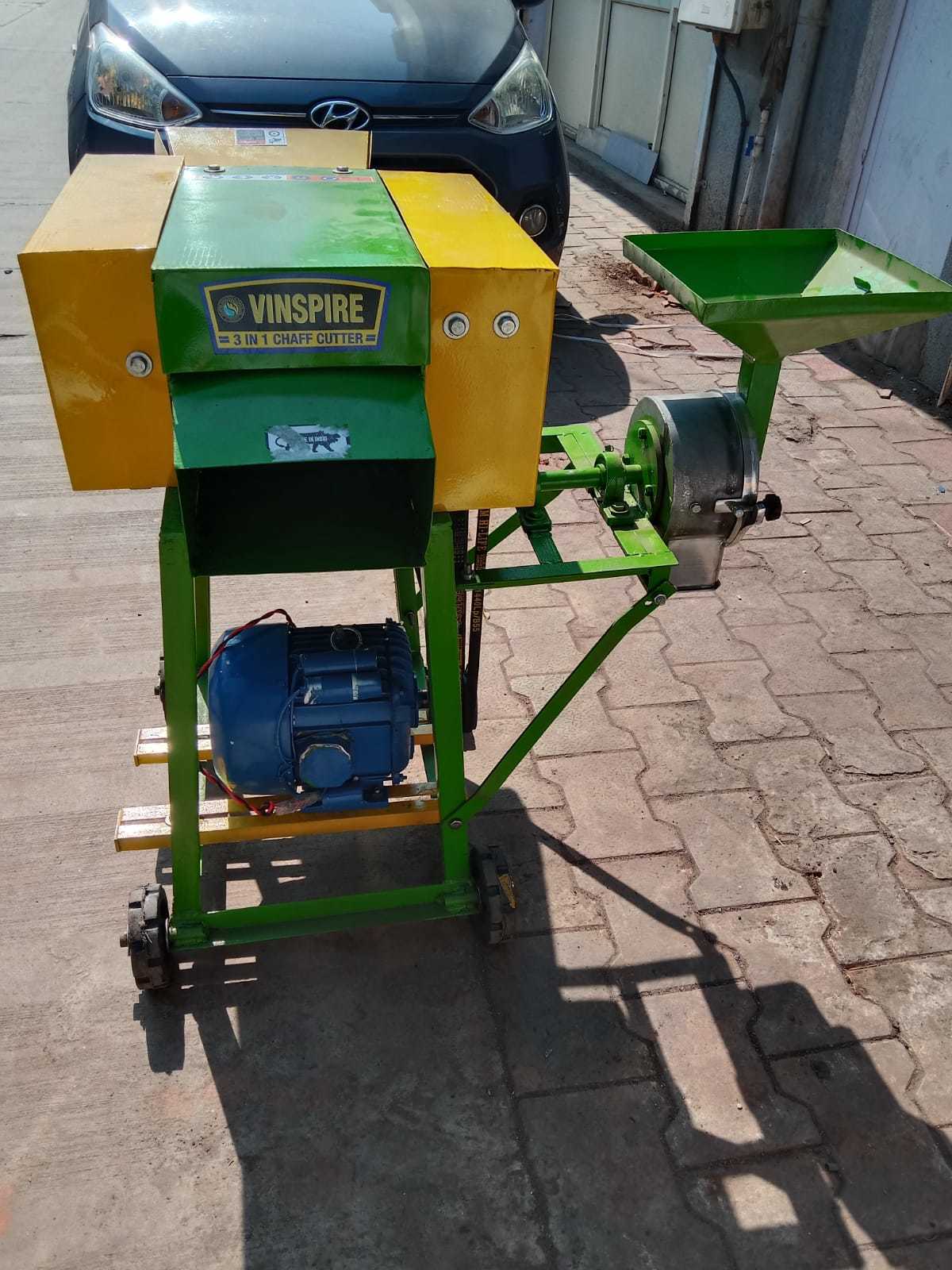 Vinspire 3 In 1 Chaff Cutter Machine - Color: Yellow