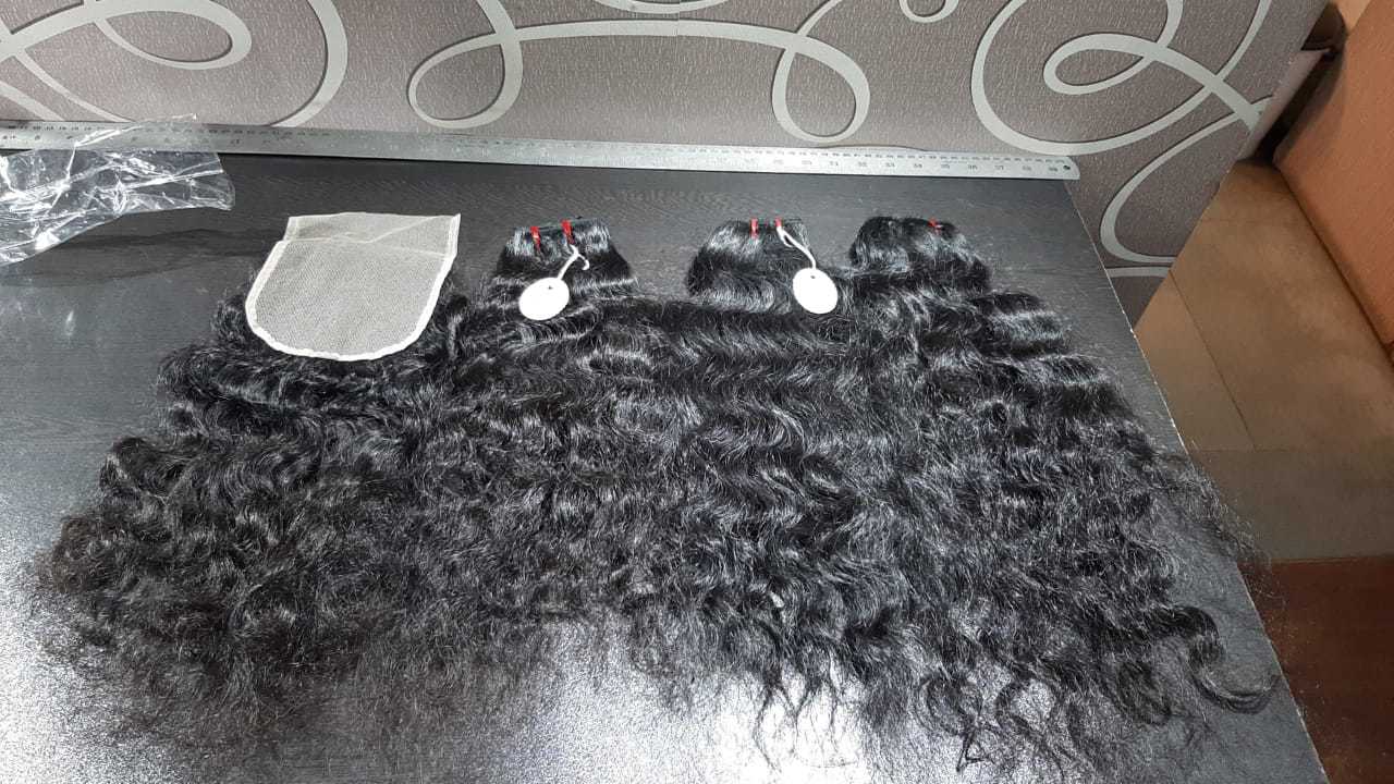 Raw Temple Hair - 100% Virgin Remy Indian Hair Luxurious Soft Texture And Natural Shine