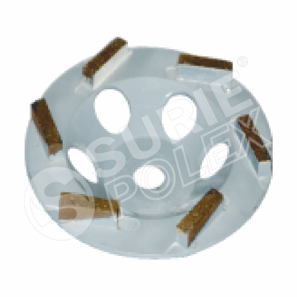 Diamond Grinding Wheel - Metal Bond, Grit 16#-400, 8mm-15mm Segment Height | Fast & Cost Effective, Strong Abrasion Strength For Wet & Dry Grinding On Marble, Granite, Concrete & More