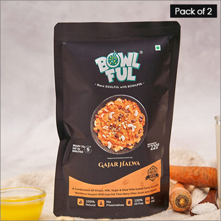 Ready To Eat Gajar Halwa - Fresh Carrots, Ghee, Sugar | 120 gm, Sweet Taste, Shelf Life 1 Year, Suitable for Adults & Children