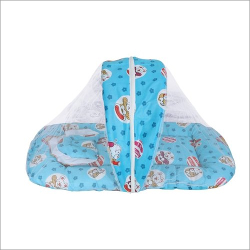 Baby Mosquito Net Bed - Polyester, Medium Size, Multicolor | Foldable Design, Ensures Air Circulation, Insect Protection For Peaceful Sleep
