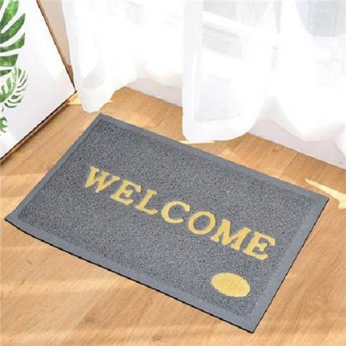 Welcome Door Mat - Cow Hide 45x30 Cm | Solid Color Options Anti-slip Pvc Back Stain Resistant Washable Waterproof High Water Absorbency