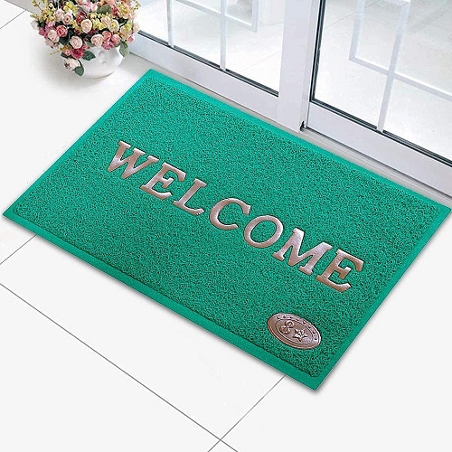 Welcome Door Mat - Cow Hide 45x30 Cm | Solid Color Options Anti-slip Pvc Back Stain Resistant Washable Waterproof High Water Absorbency