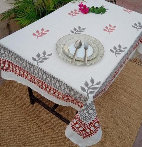 ब्लॉक प्रिंटेड टेबल कवर