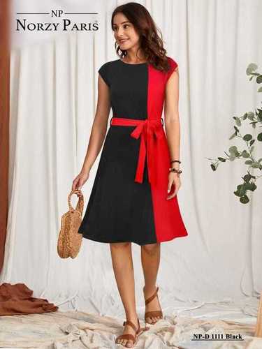 Black & Red Ladies Western Dress